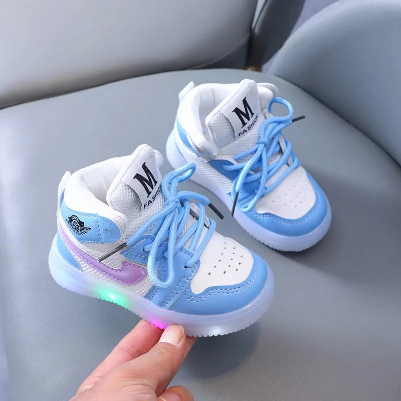 Children Shoe Spring and Autumn Boys Girls Lighted Sneakers Glowing Shoe Soft Soled Breathable Casual Infant Toddler Shoes GlowCart