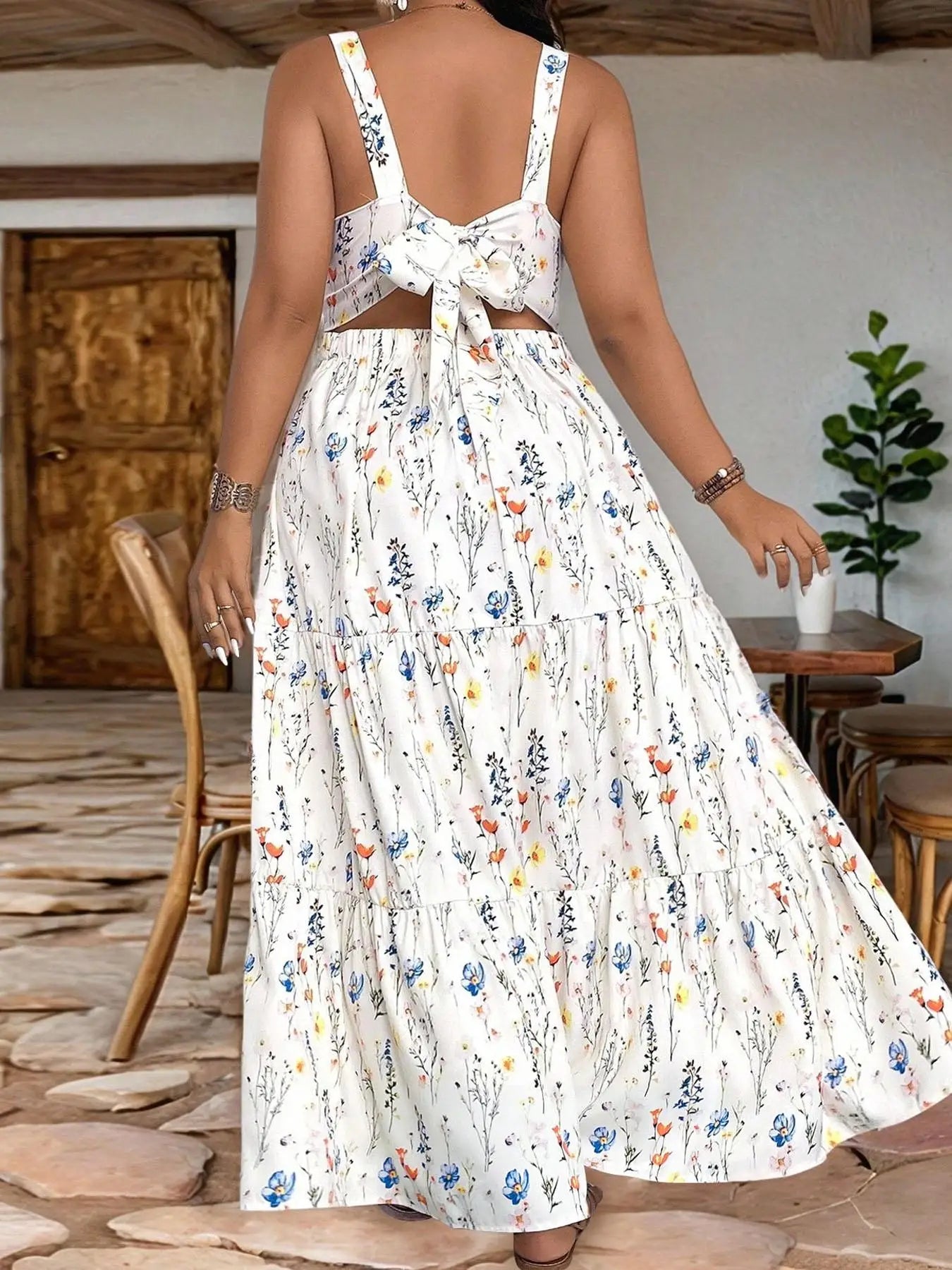 Plus Size Casual Dress, Fitted All Season Long Sleeve Maxi Dress, Comfortable Moderate Fabric, Perfect for Daily Wear & Special GlowCart