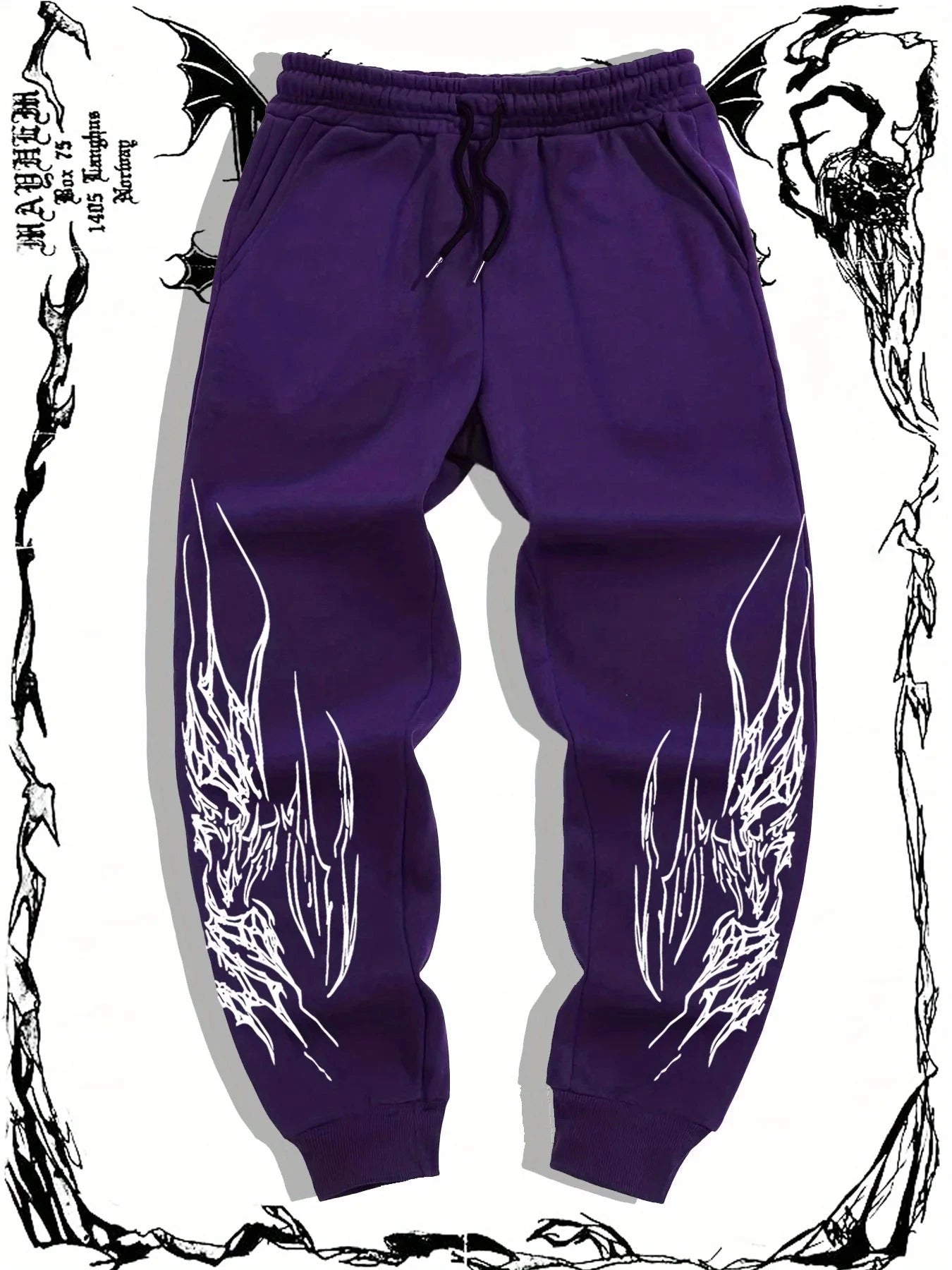 2025 Men's Gothic Print Casual Jogging Sport Pants GlowCart