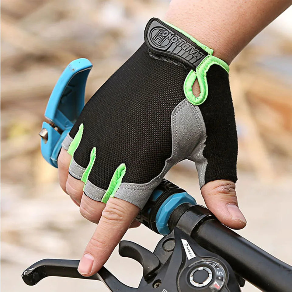 GTUBIKE Half Finger Gloves Anti-slip Shock Absorben Outdoor Sports Climbing Cycling Fitness Tool Upgraded Gloves For Men Women GlowCart
