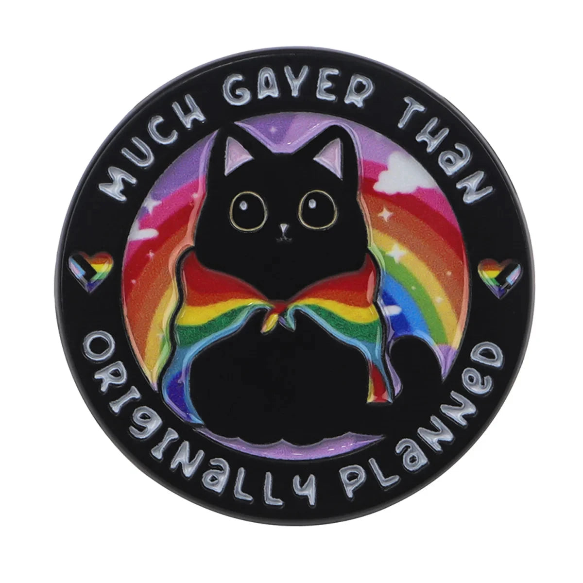 Cute Black Cat Enamel Pin Animal Brooch Pines Lapel Pins GlowCart