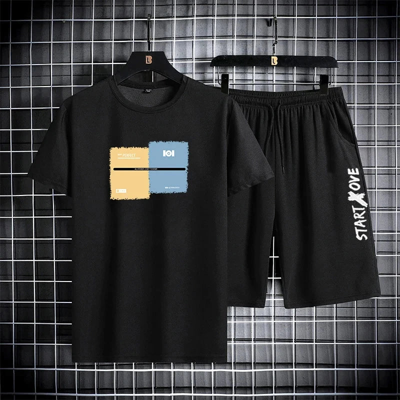 Trendy Suits for men  Men's Summer Shorts Set Gym Outfit GlowCart