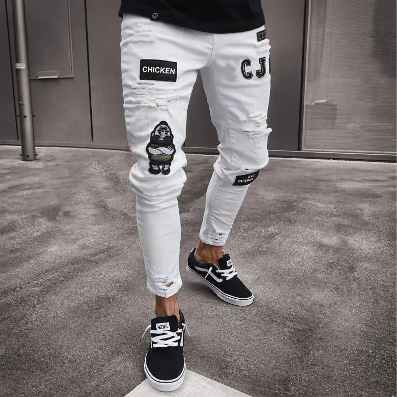 2024 Men Jeans Solid Pockets Stretch Denim Straight Pants Spring Summer Business Casual Trousers Daily Streetwear Men's Clothing GlowCart