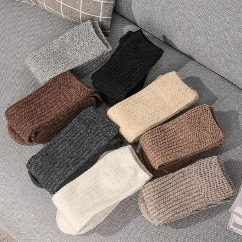 Women Long Socks Cashmere Women Boot Solid Wool Thigh GlowCart