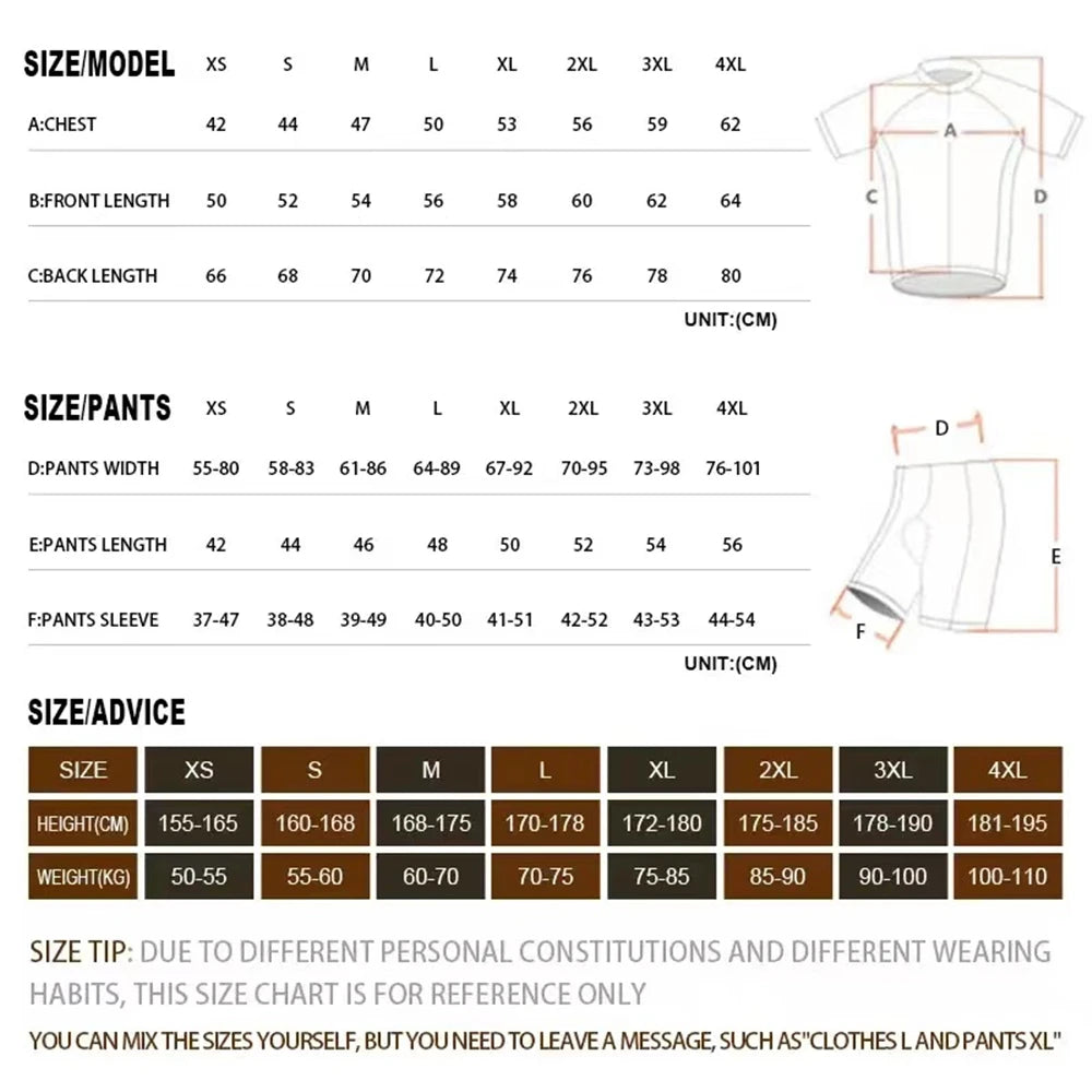 Youth Bike Shirts Men Summer Short Sleeve Cycling Jersey Set MTB Maillot Ropa Ciclismo Bicycle Wear Breathable Cycling Clothing GlowCart
