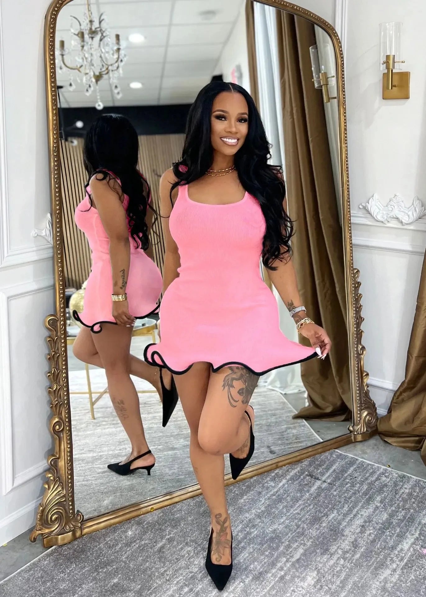 CM.YAYA Women Sleeveless O-neck Tank Mini Dress 2025 Summer GlowCart