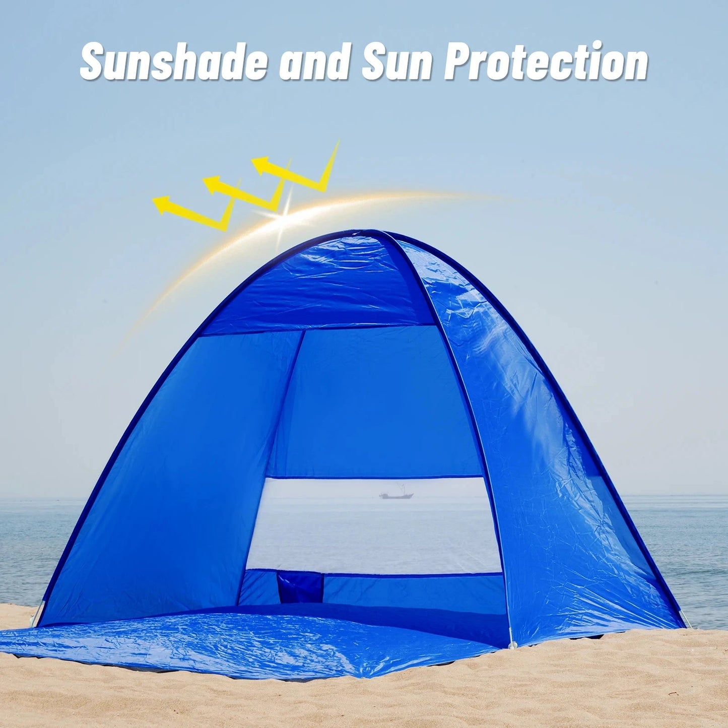 Pop-up beach tent,with handbag - compact folding design, GlowCart