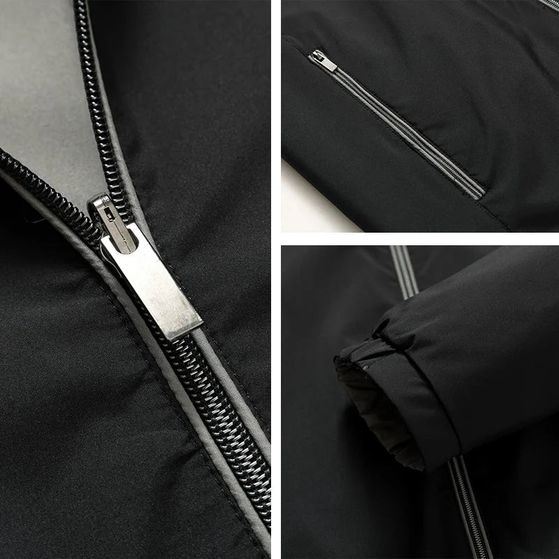 Premium Reversible New Men Waterproof Detachable Hood GlowCart