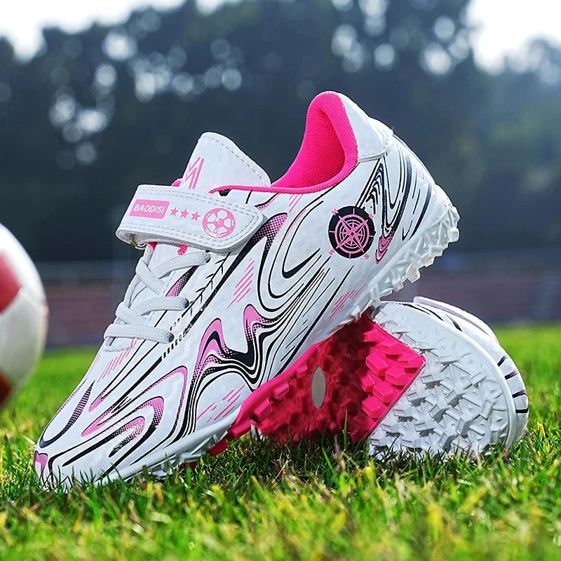 Childrens Football Shoes Boys Summer Breathe Primary Secondary School Students Youth Match Training Special FG/TF Football Shoes GlowCart