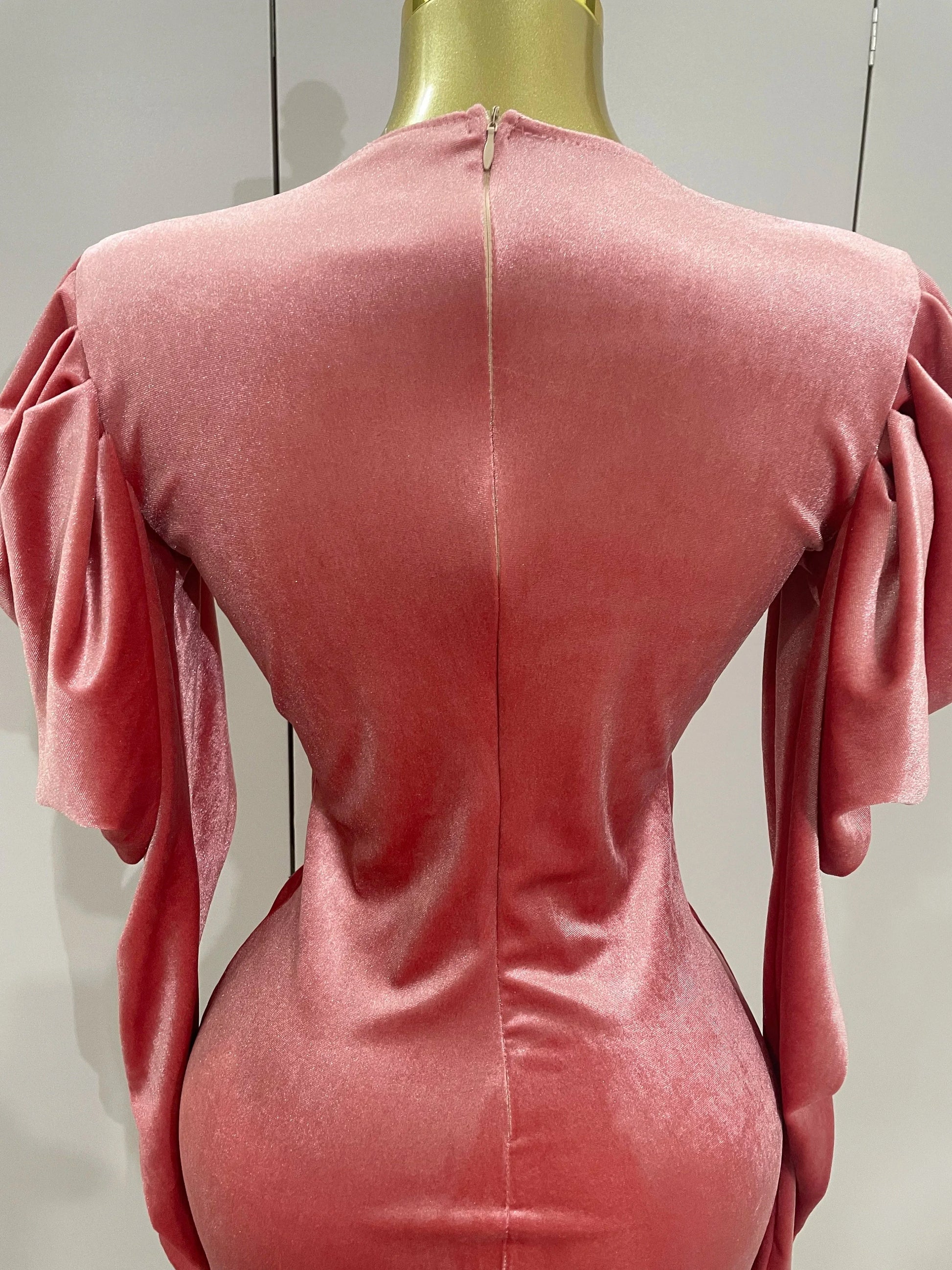 Luxury Sparkly Crystals Sexy Mesh White Velvet Short Dress GlowCart