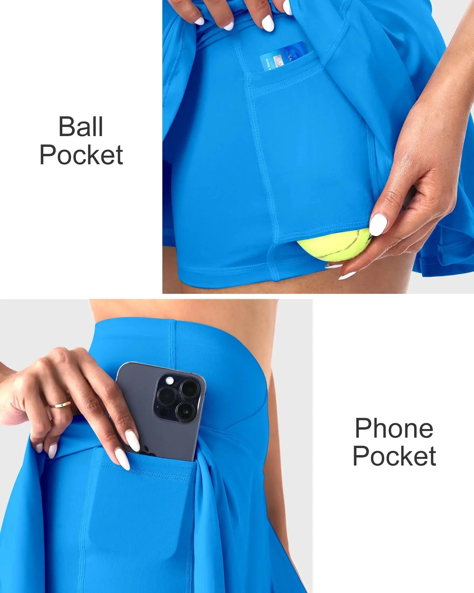 Gym Sports Skirt Woman Fitness Pockets Running Outdoors GlowCart