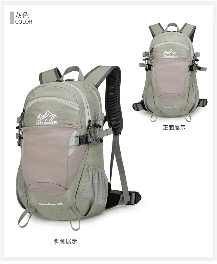 25L Professional Outdoor Hiking Mountaineering Backpack with GlowCart