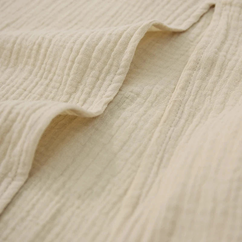 Newly 100% Cotton Gauze Dress For Women 2023 Square Collar GlowCart