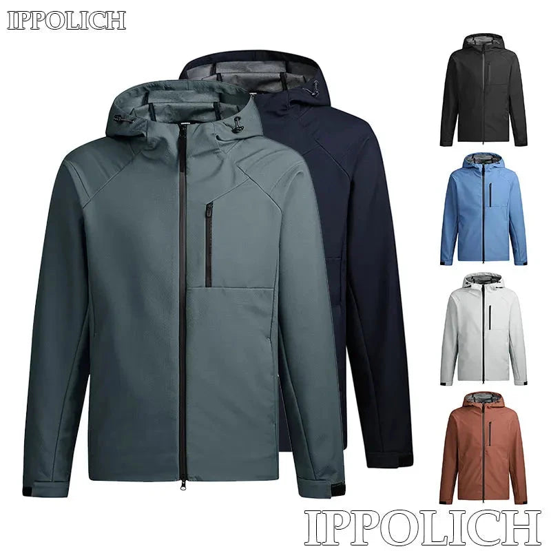 Reflective Hiking Jacket Waterproof Outdoor Men Windbreaker GlowCart