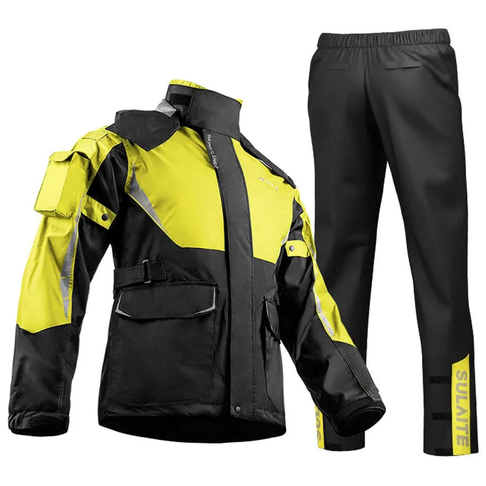 Waterproof Biker Rain Clothing Reflective Motorcycle Suit GlowCart