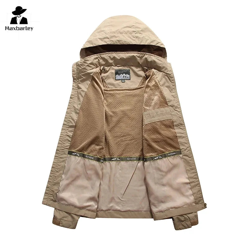 Spring Men Waterproof Jacket Plus Size Windbreaker Rain Coat GlowCart