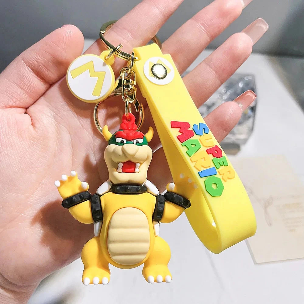 Super Mario Bros Keychain Action Figure Pendant Cute Cartoon GlowCart