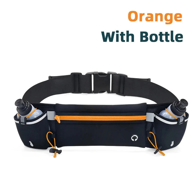 Marathon Trail Running Waist Pack For Phone Water Bottle Sports Fanny Pack Fitness Dual Pocket Running Belt Waist Bag Men Women GlowCart