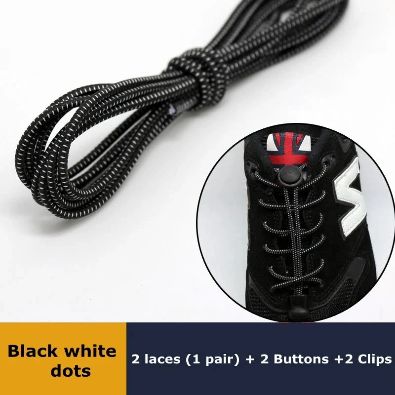 1Pair Shoelaces for Sneaker Elastic No Tie Shoe Laces GlowCart
