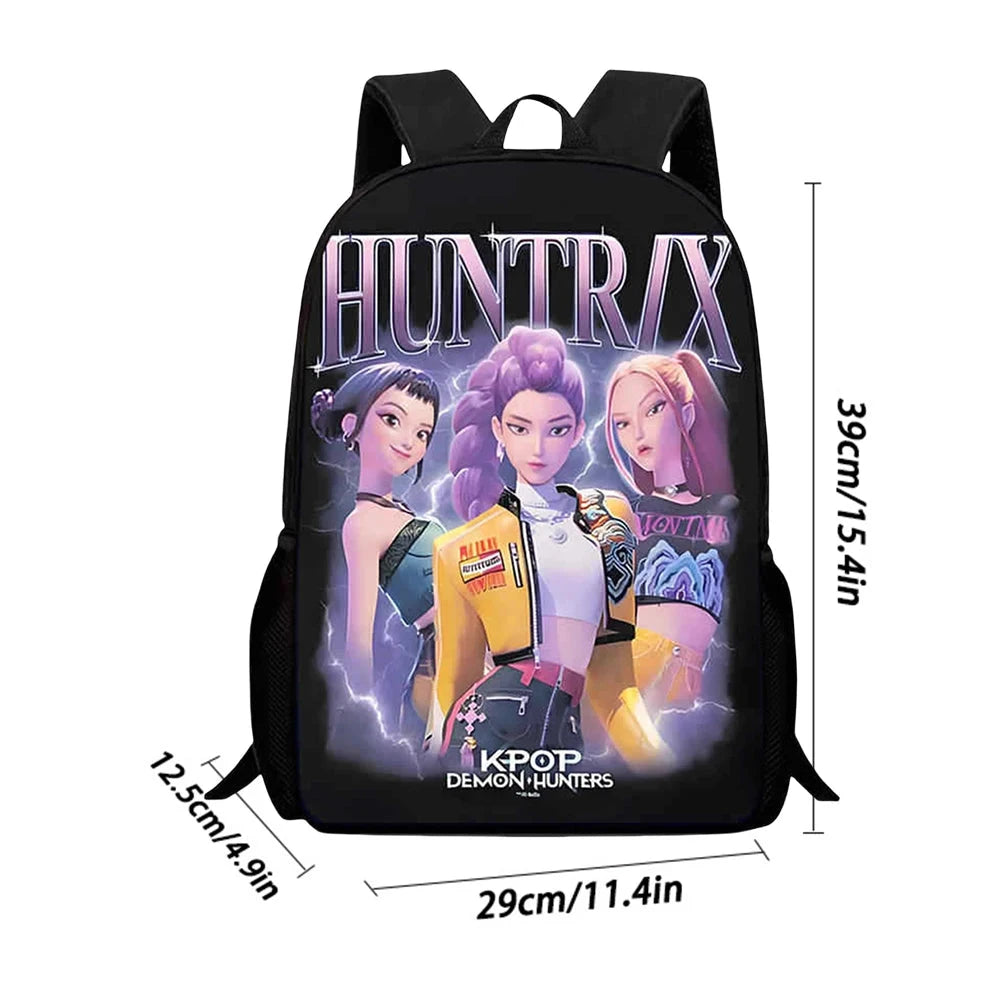 K-pop Demon Huntes Fashion Backpack for Girls Boys Anime Cartoon Large Capacity Schoolbag Children Multi-function Shoulder Bag GlowCart