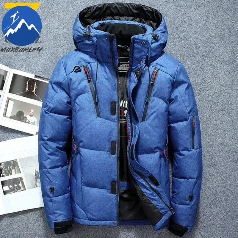 Winter Thickened Men Down Jacket Climbing Hunting Hooded GlowCart