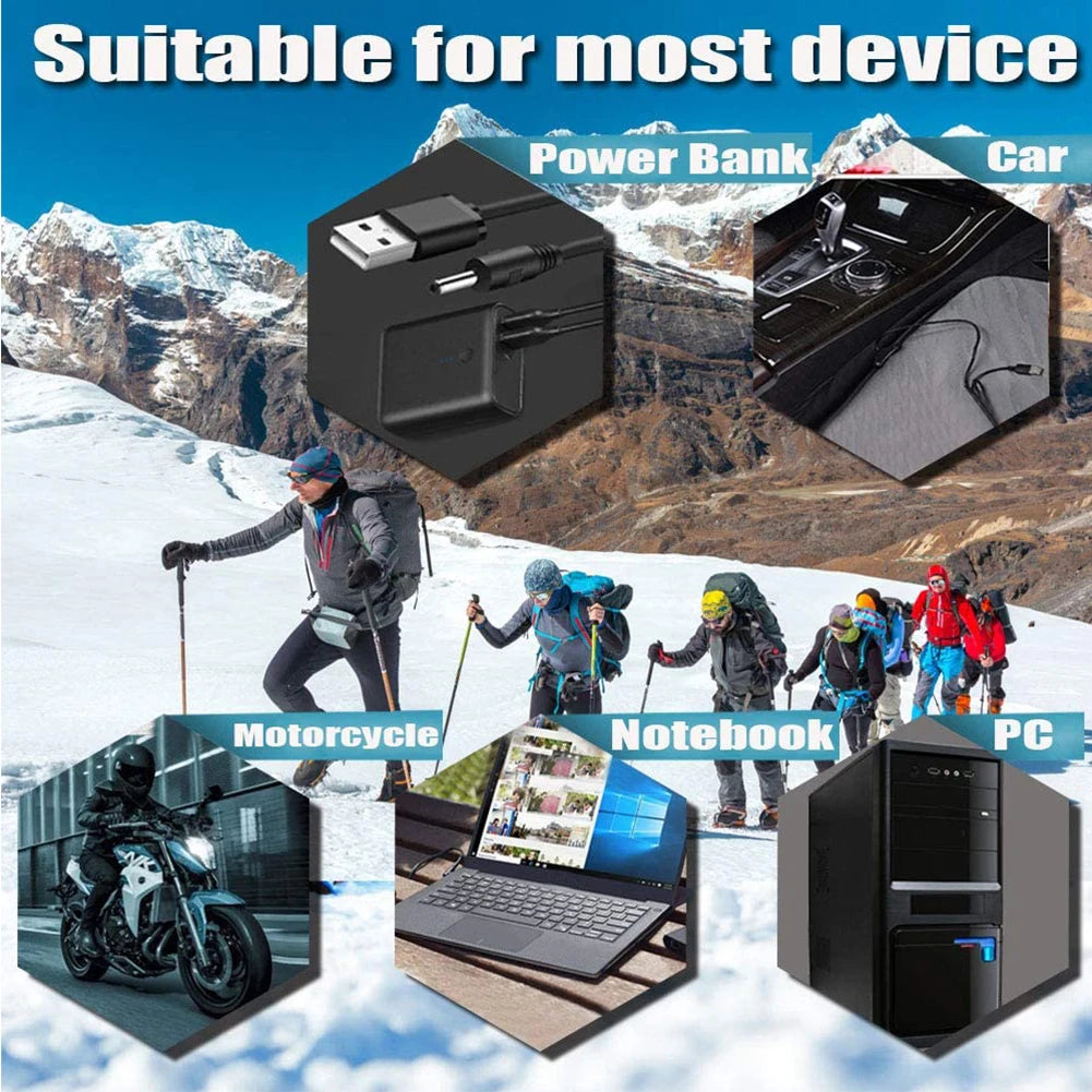 Leather Thermal Heated Gloves Waterproof Outdoor Cycling Thermal Bike Gloves Touchscreen Hand Warmer for Hiking Skiing Fishing GlowCart