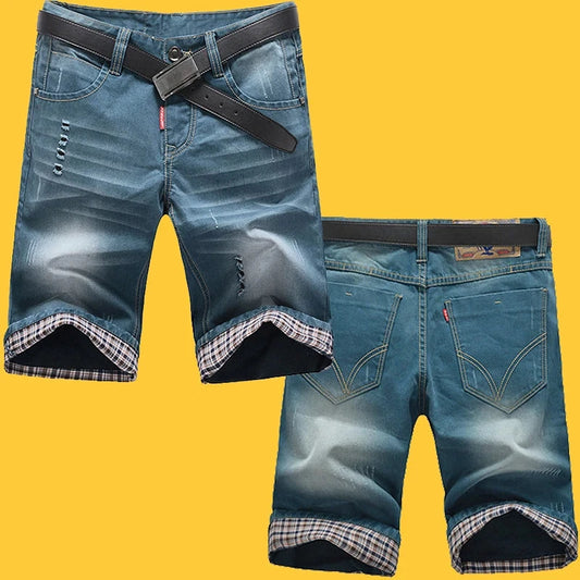 High quality Big size Denim shorts Summer Shorts Men Ripped GlowCart