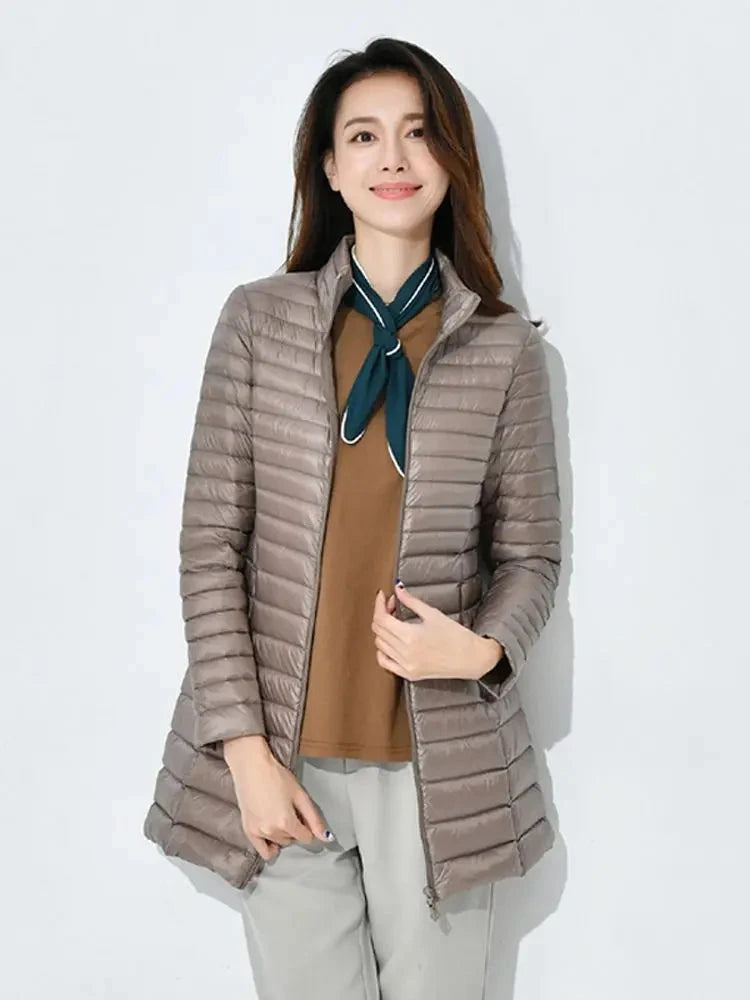 0-10℃ 2024 New Woman Autumn Long Puffy Jackets Ultralight GlowCart