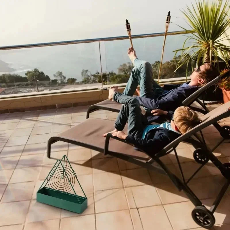 1PC Iron Mosquito Coil Burner with Spiral Holder and Tray GlowCart