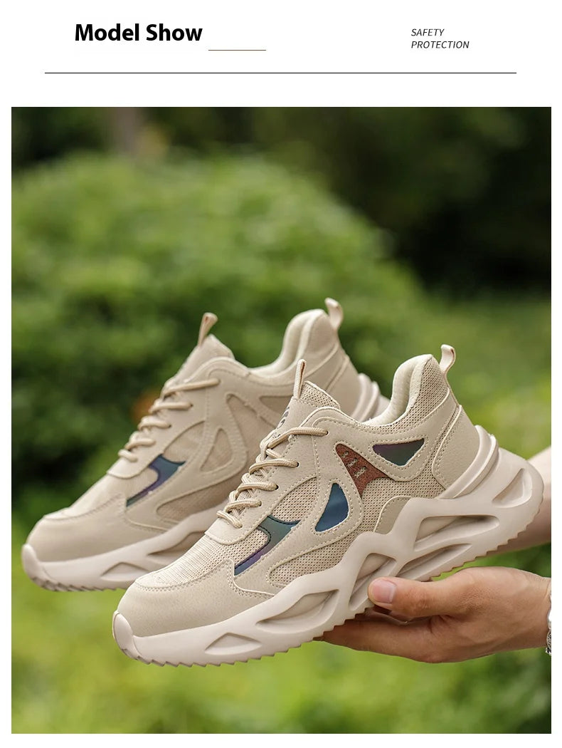 Lightweight Safety Shoes Men Women Work Shoes Steel Toe Cap Working Boots Sneakers Man Women Breathable Shoes Tactical Boots GlowCart