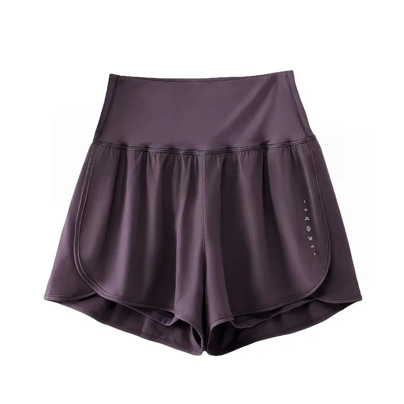 DRUR Women Yoga Shorts High Waist Double Layer Running Gym Shorts With Pocket Summer Sportswear Fitness Clothes Jogger Short New GlowCart