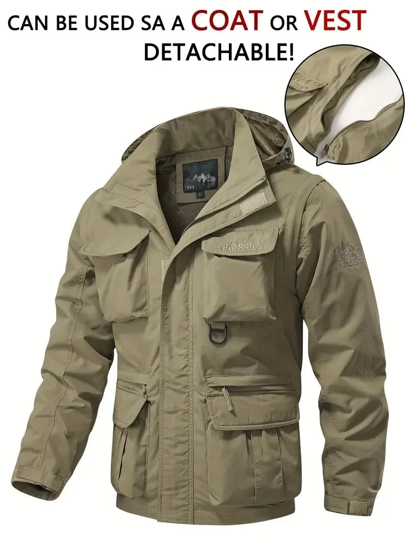 Detachable windproof sleeved hooded jacket suitable for GlowCart
