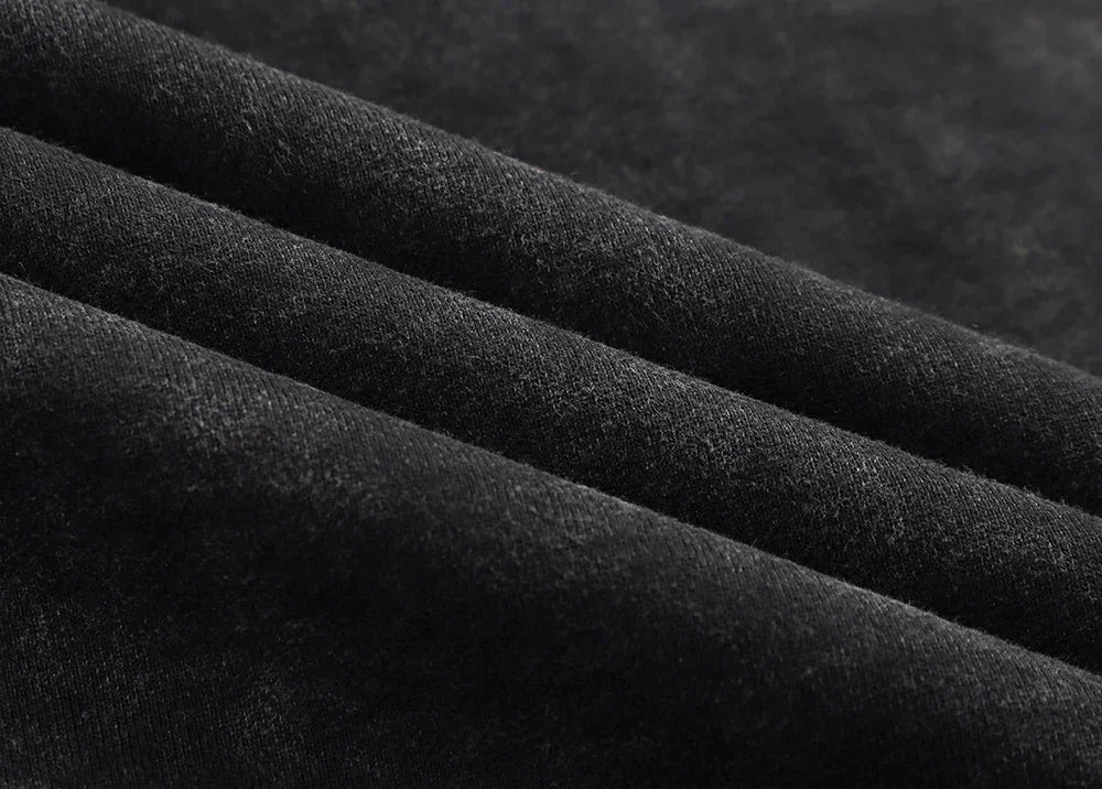 Gothic Vintage Washed Hoodies Teeth Funny Printed