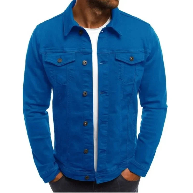 Men's Denim Jackets Cotton Vintage Classic Trend GlowCart
