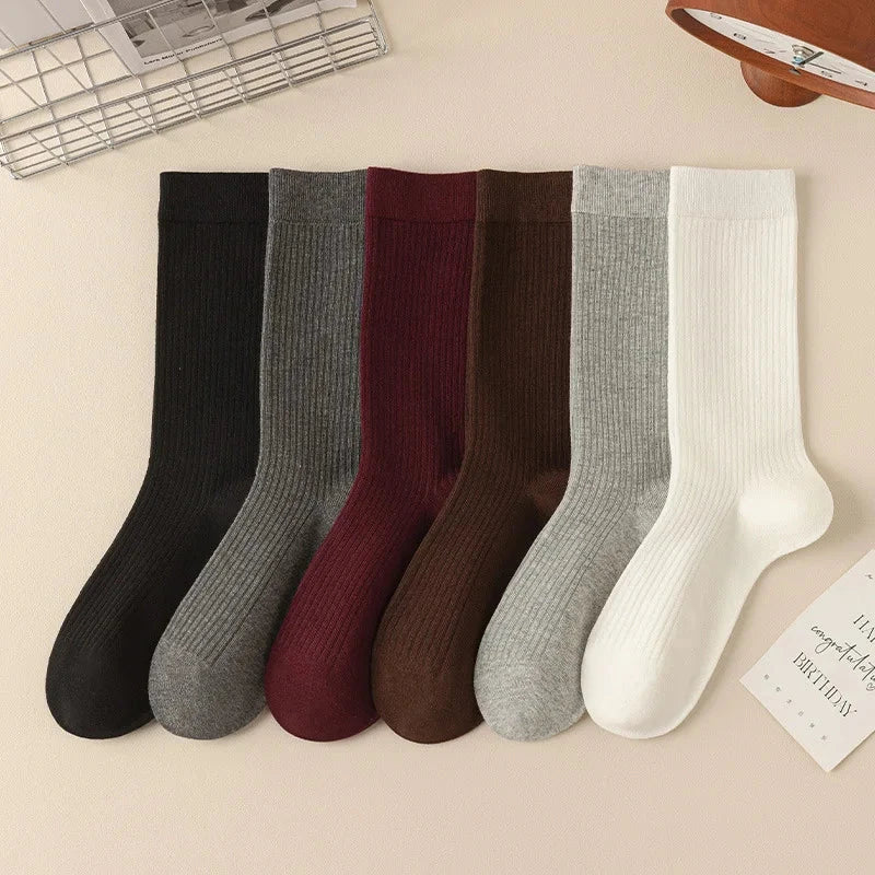 4 Pairs Women's Ankola Red Socks Autumn and Spring Cotton GlowCart