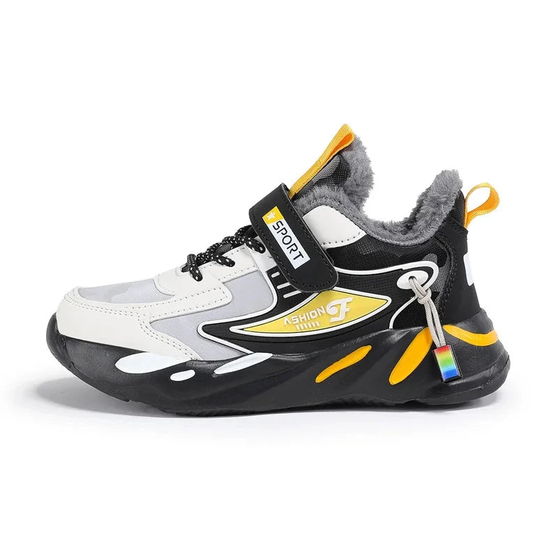 Winter Children Sneaker Shoes Fashion Platform Kids Boys Cotton Sneaker Warm Plush Casual Sports Tennis Shoes GlowCart