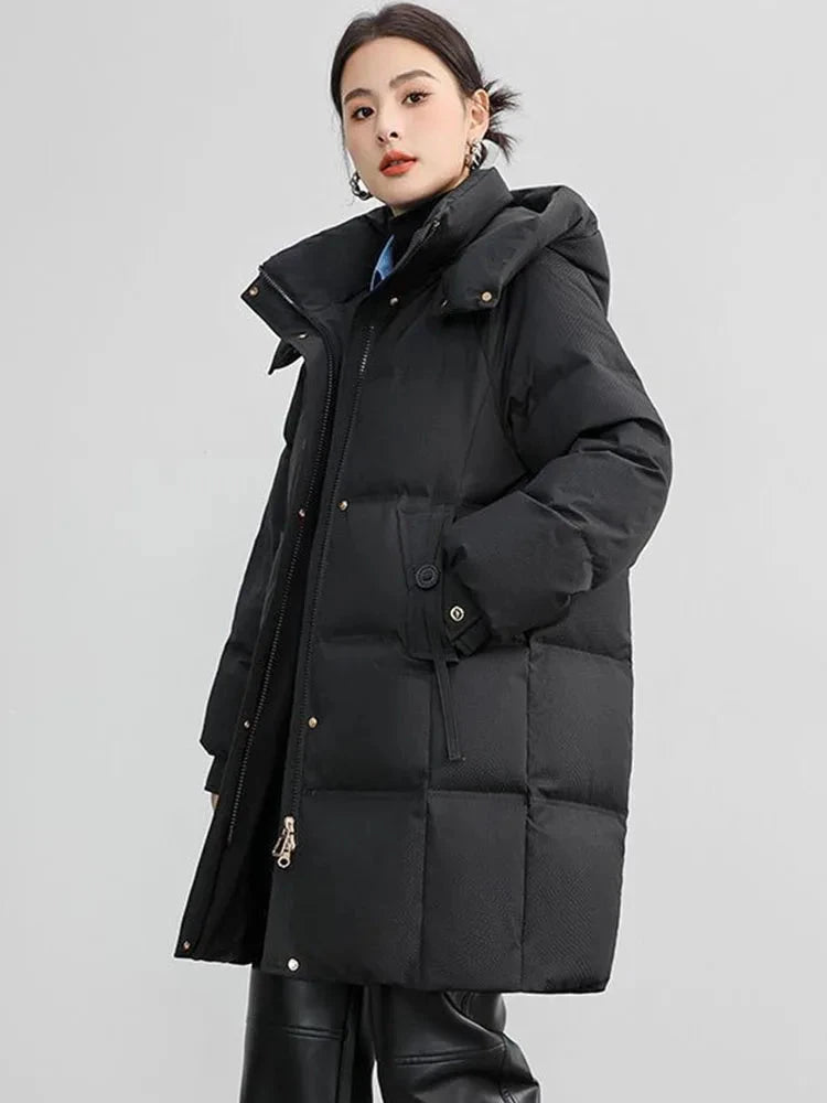 Winter Warm Down Cotton Hooded Abrigos De Plumas Women GlowCart
