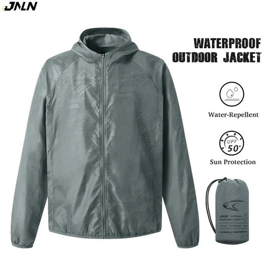 JNLN Men's Women's Waterproof Hiking Jacket Quick Dry Sun GlowCart