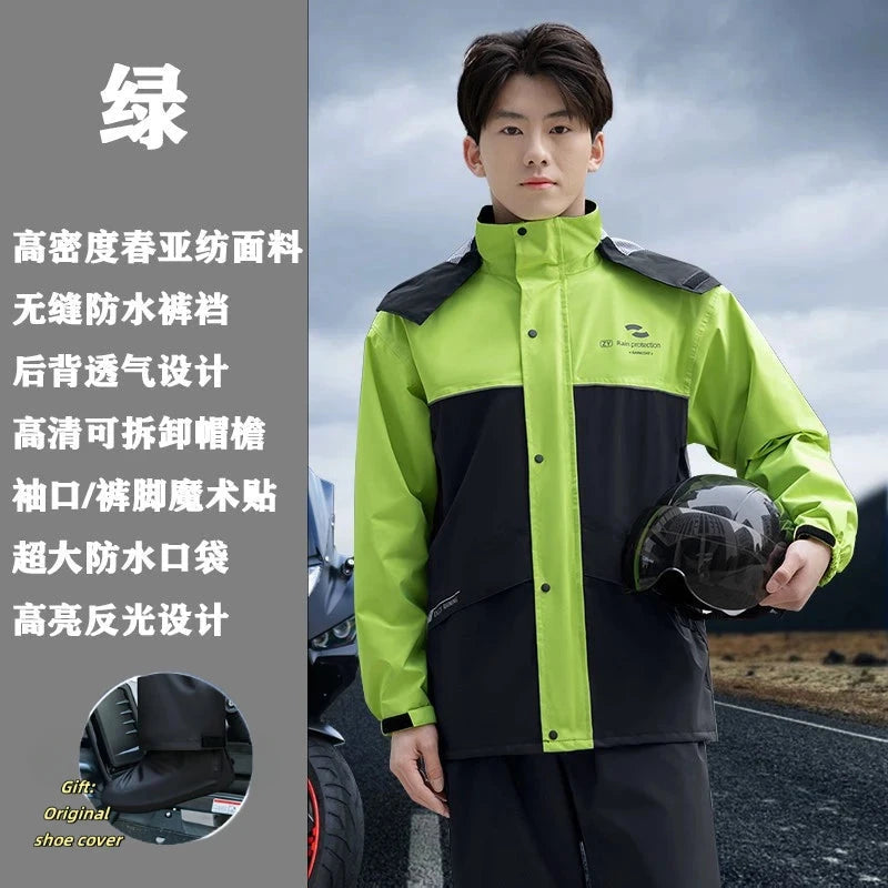 Rain Proof Riding Suit Motorcycle Raincoat for Men and Women GlowCart