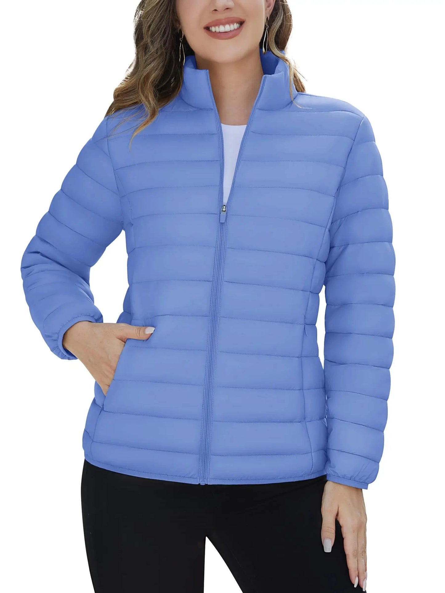 TACVASEN Winter Quilted Puffer Jackets Womens Lightweight GlowCart