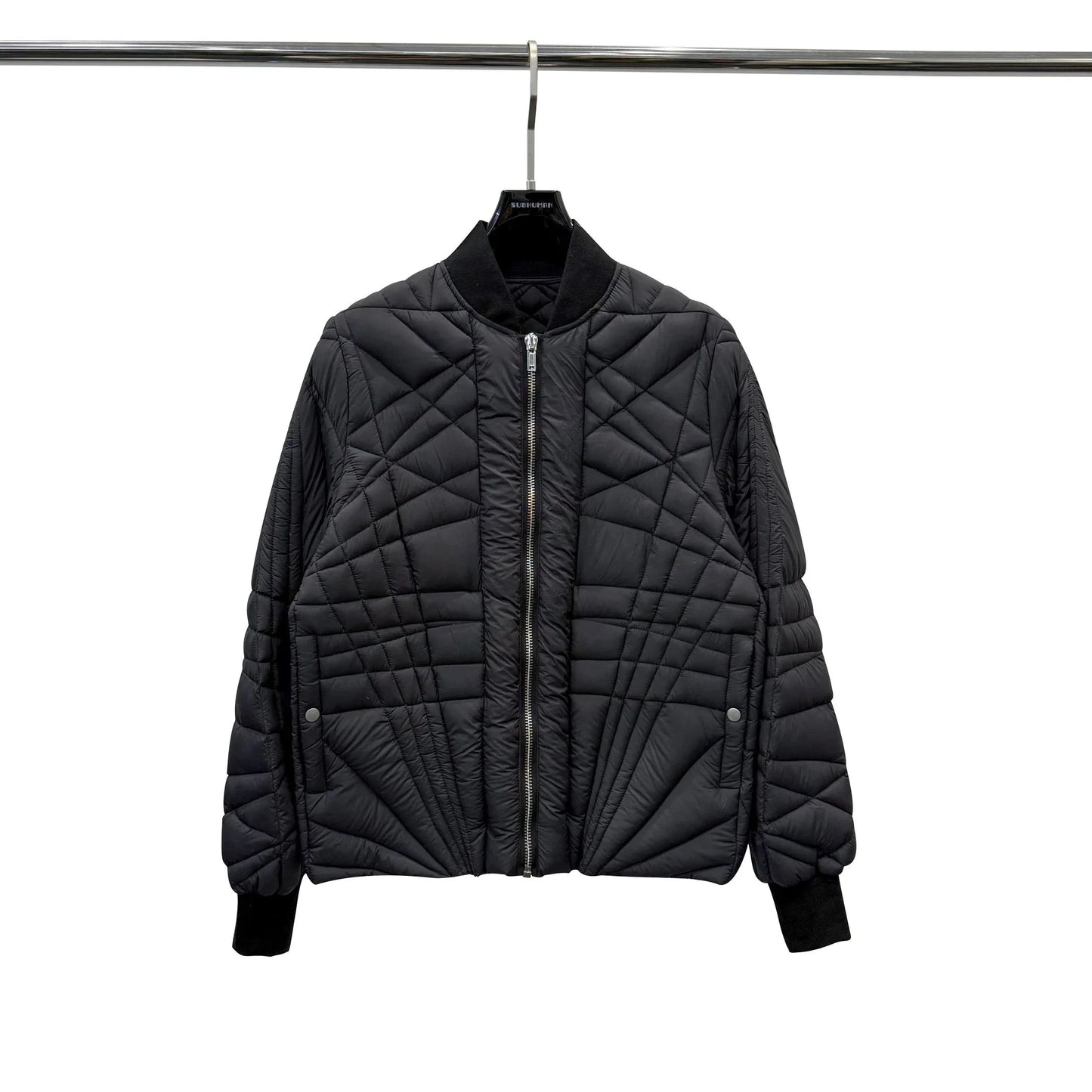 Men and women Thin Quilted Bomber Jacket Stitching Design GlowCart