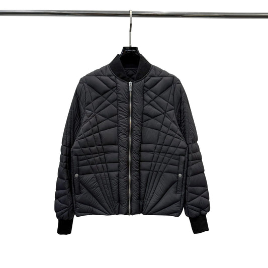 Men and women Thin Quilted Bomber Jacket Stitching Design GlowCart