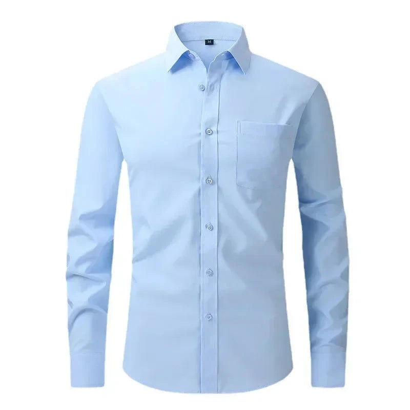 US Size Elastic Shirt New Men's Business and Leisure Long GlowCart