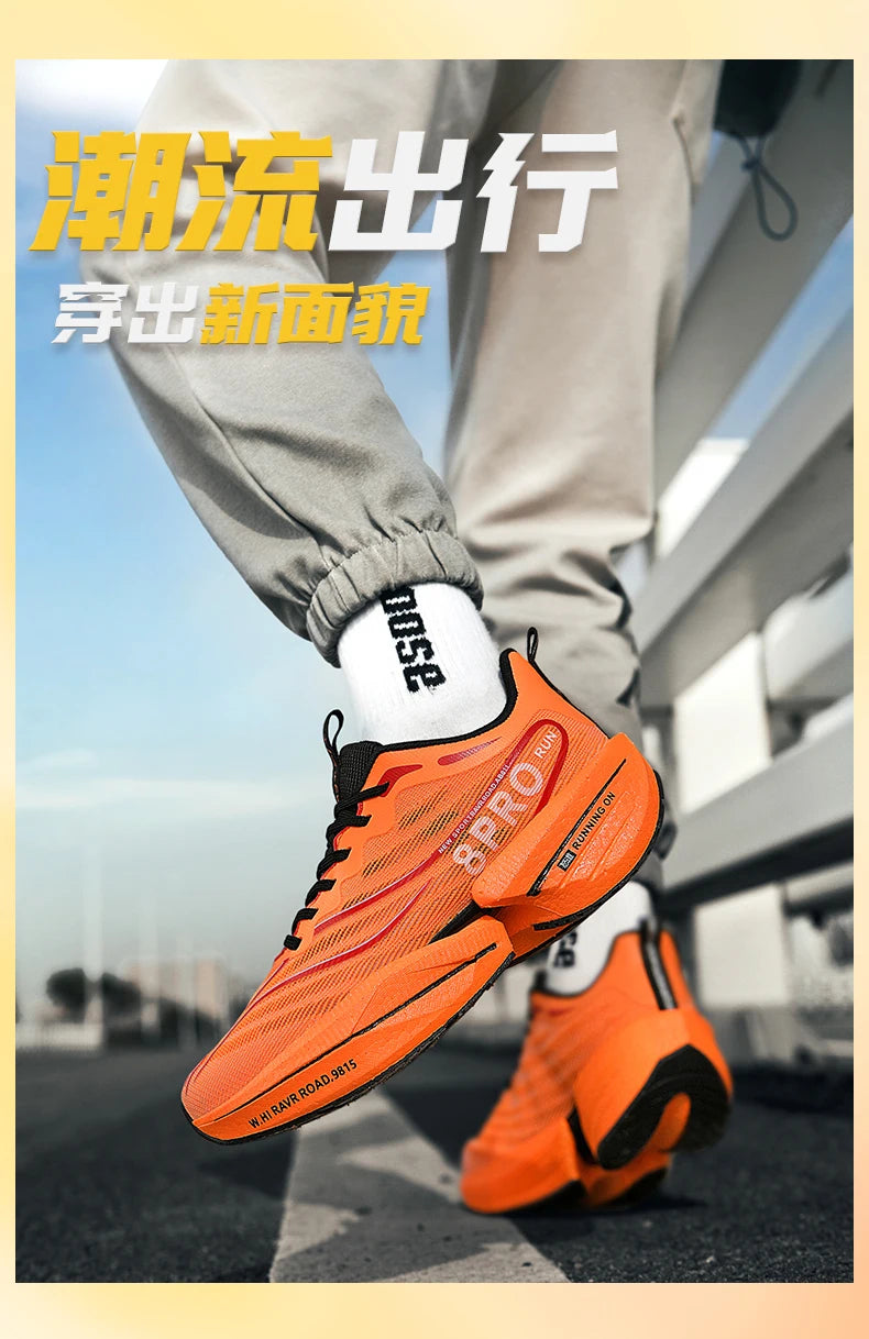 Speciality Carbon Plate Sports Running Shoes Marathon Air Cushion Men Breathable Lightweight Women Comfortable Nonskid Sneakers GlowCart