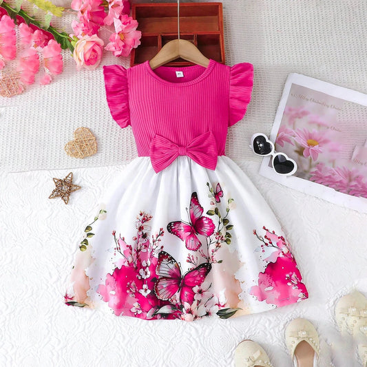 Flower Kids Dresses for Girls Wedding Birthday Party Dress Ruffles Sleeveless Elegant Princess Dress Children Casual Clothing GlowCart