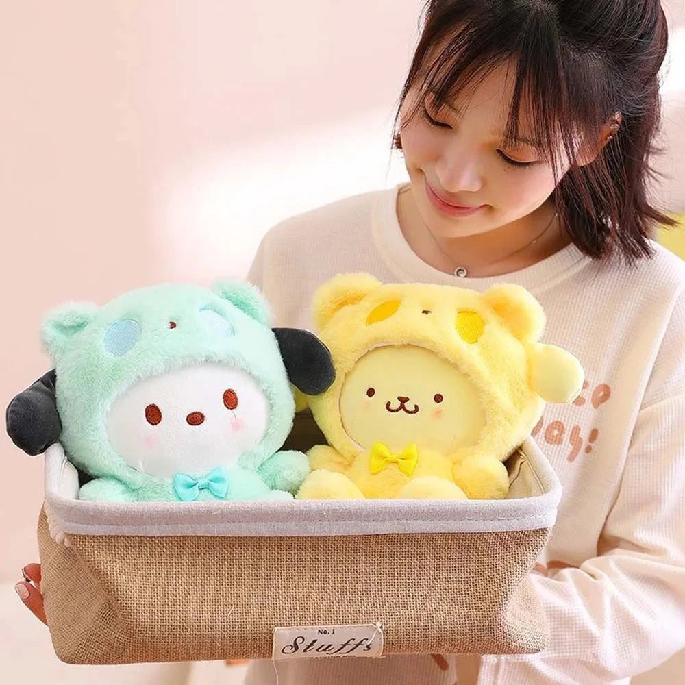 25cm Anime Sanrio Plush Doll Toys  Kawaii Hello Kitty Kuromi GlowCart