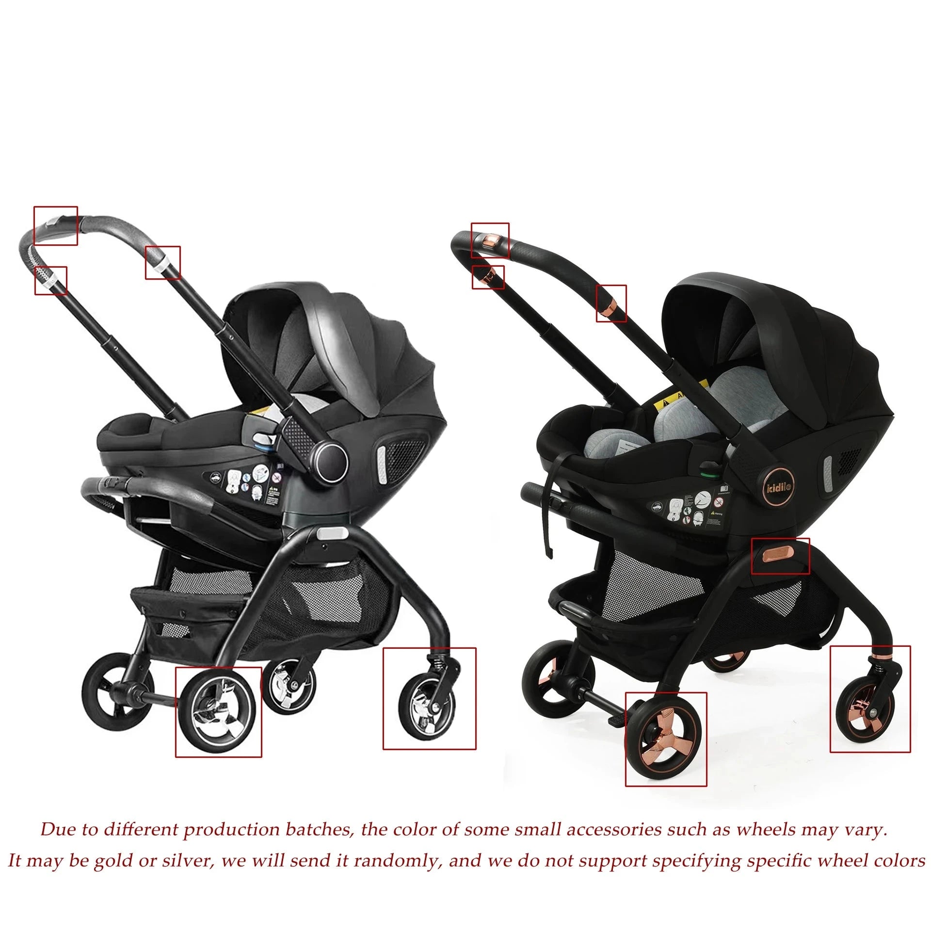 3in1 baby stroller, children's car seat, newborn stroller, portable, lightweight, luxurious, suitable for babies aged 0-12months GlowCart