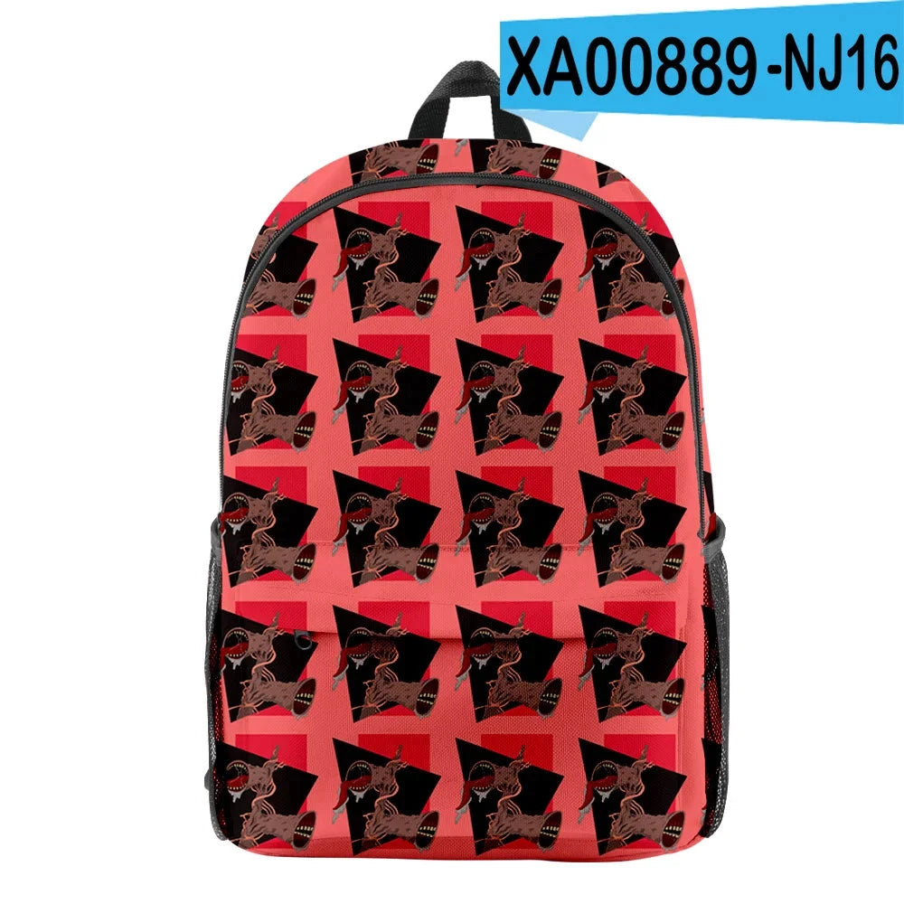 Trendy Youthful Horror Creepypasta Siren Head School Bags GlowCart