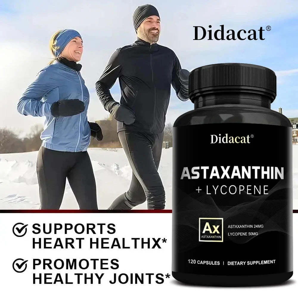 Astaxanthin 24mg + Lycopene 50mg , Natural Antioxidant From GlowCart