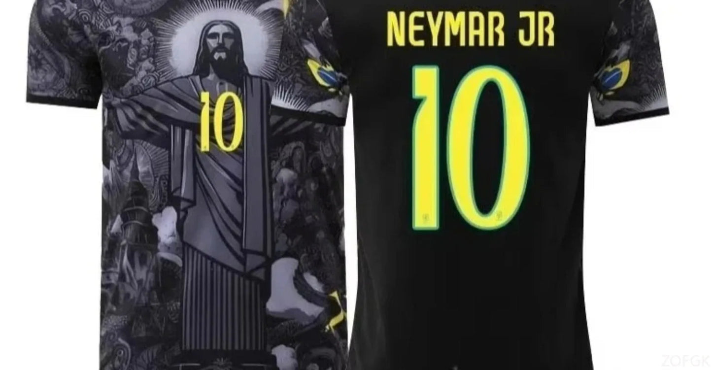 25 New Football Training T-Shirt Special Edition Brazilian Jesus Redeemer 3D Print Quick Dry Breathable Sports Short Sleeve Tops GlowCart